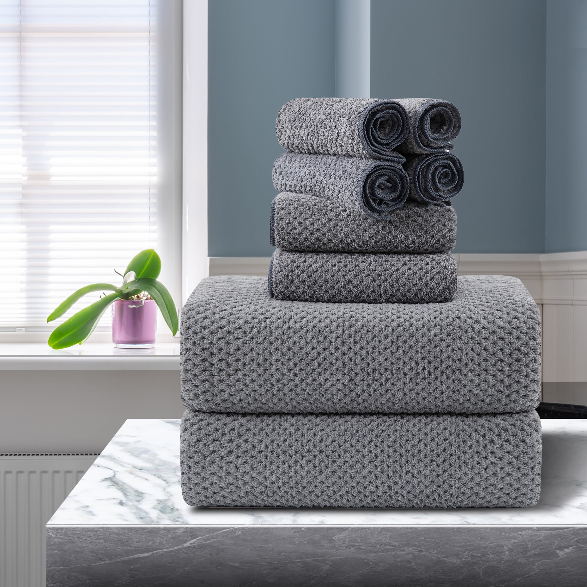 Smuge Extra Large Bath Towel Sets of 8, 2 Large Bath Towels Oversized