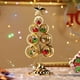thumbnail image 1 of Árbol de Navidad de decoración navideña 3D de escritorio de pvc dorado plateado con bola de Navidad para la escena de fiesta del centro comercial, 1 of 3