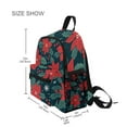 thumbnail image 3 of FORMRS School Backpack with Front Zippered Pocket 12" Student Travel Daypack, Red Christmas Leaves, 3 of 6