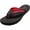 Black-Red, variant on Norty Men's Lightweight Canvas Strap Thong Flip Flop Everyday Indoor, Outdoor Beach Pool Sandal - Runs 1/2 Size Small