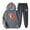 Dark Gray, variant on Xysaqa Men Women Two Piece Hoodies Sweatsuit Outfits Casual Cute Mushrooms Print Pullover Sweatshirt Jogging Suits Unisex Sports Set Tracksuit