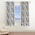 thumbnail image 2 of Topfinel Fancy Hummingbird Patterned Curtain,White Curtains for Living Room, Thermal Insulated Blackout Curtains for Bedroom, Floral Vintage Lemon Curtains 72 inch Length 2 Panels Set, 2 of 11