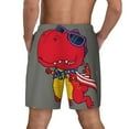 thumbnail image 4 of Gaeub Dinosaur Super Hero Cartoon Mens Swim Trunks Stretch Beach Shorts Quick Dry for Men Swim Shorts Swimwear with Pockets- XX-Large, 4 of 9