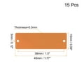 thumbnail image 2 of Uxcell 45x15x0.3mm Aluminium Blank Tags Engraving Blanks with 2 Hole, 15Pack (Copper), 2 of 6