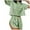 A#Green441, variant on Two Piece Set For Women Striped Loungewear Set Short Sleeve Short Split Side Sleepwear Soft Relaxed Nightwear