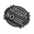 thumbnail image 1 of Pegatina de advertencia de propiedad privada de acero inoxidable, 1 of 1
