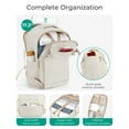 thumbnail image 5 of BAGSMART Travel Backpack, 15.6 Inch Carry On Backpack Flight Approved, TSA Approved Personal Item Travel Bag, Water Resistant Weekender Bag Luggage Daypack, Cream, 5 of 7