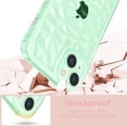 thumbnail image 3 of for iPhone 14 6.1 inch,Clear Sparkly Case for Women Girls,Cute Glitter Bling Flexible Soft TPU Silicone Bumper Protective Cover for iPhone 14 - Green, 3 of 16