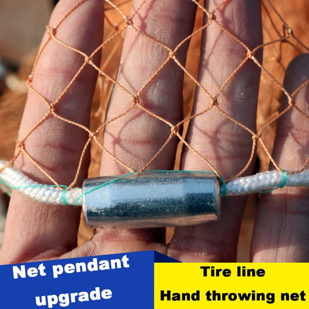 Cast Net Fish Catcher Network Outdoor Hand Throw Malla de pesca automática Ehuebsd Para estrenar