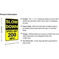 thumbnail image 3 of Slow Down Speed Limit 200 MPH Metal Sign, 12 x 16 Inches Traffic Sign, Black and Yellow Safety Sign, Easy Mounting Outdoor Use, 3 of 6