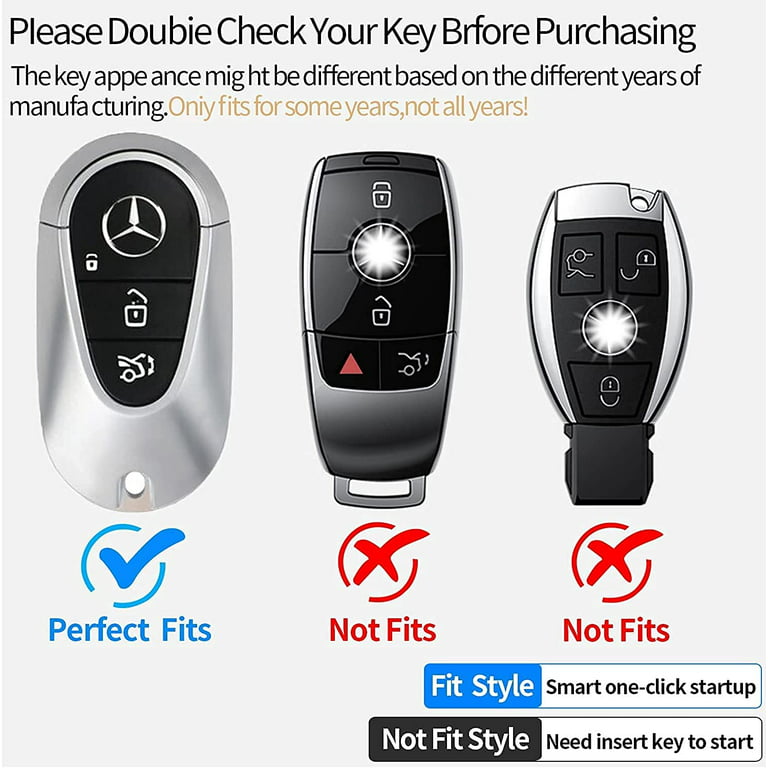 Lanyun for Mercedes Benz Key fob Cover Keychain 2020 2021 2022 2023  Mercedes S Class G Class E Class Accessories Car Key Chain Remote Case  Shell