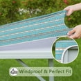 thumbnail image 6 of Blue Ethnic Geometric Pattern Square Fitted Tablecloth with Elastic Edge,Square Table Cover,Washable Elastic Table Cover for Home Kitchen Party Decor 34"x34", 6 of 6