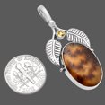 thumbnail image 2 of Natural Sutured Ammonite & Citrine 925 Sterling Silver Pendant Jewelry P-1416 SDP144986, 2 of 5