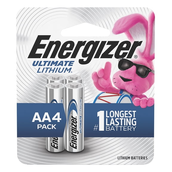 Energizer Ultimate Lithium AA Batteries (4 Pack), Double A Batteries