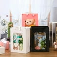 thumbnail image 4 of 5/10pcs transparent PVC flower bag, wedding birthday home party gift handbag, gift box, 4 of 10