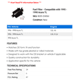 thumbnail image 2 of Fuel Filter - Compatible with 1995 - 1998 Acura TL - Beck Arnley, 2 of 2