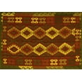 thumbnail image 1 of Ahgly Company Machine Washable Indoor Rectangle Southwestern Yellow Country Area Rugs, 7' x 10', 1 of 4