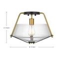 thumbnail image 6 of Starlight 60w 1-Light Semi Flush Mount Clear Seeded Glass E26 Base Black Finish, 6 of 6