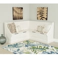 thumbnail image 2 of Linon Tobin Casual Wood Corner Dining Breakfast Nook Bench with Storage, White, 2 of 18