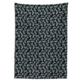 thumbnail image 2 of Abstract Tablecloth, Classic Vintage Geometric Circles and Round Shaped Spirals Celebration, Rectangle Satin Table Cover for Dining Room and Kitchen, 60" X 90", Sky Blue Black Grey, by Ambesonne, 2 of 2