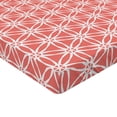 thumbnail image 2 of Ambesonne Coral Fitted Sheet, Sunflowers Damask Floral, Queen Size, Coral White, 2 of 3