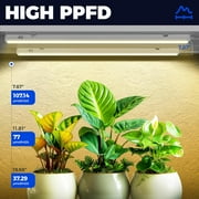 Barrina 8-Pack T5 Grow Lights Full Spectrum 2FT 80W (8 x 10W, 500W Equivalent) LED Grow Light Strip for Greenhouse Plant Grow Shelf Plug and Play Easy Installation Yellow