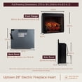 thumbnail image 3 of Modern Ember Uptown 28" Smart Electric Insert Only– Concrete Background | Wi-Fi + Alexa/Google Control | Infrared Heater Up to 400 sq ft, 3 of 5