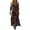 A-Black59, variant on Ethnic Patterned Maxi Dress for Women Long Sleeve V Neck Bohemian Everyday Sundress