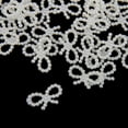 thumbnail image 3 of Rongfmy 100x Plastic Pearl Bow Cabochons Embellishment For Wedding Craft Cardmaking, 3 of 8