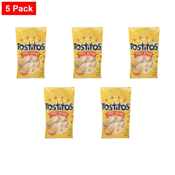 Tostitos White Corn Crispy Rounds Tortilla Chips 12 oz - 5 Pack