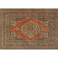 thumbnail image 1 of Ahgly Company Indoor Rectangle Traditional Dark Sienna Brown Medallion Area Rugs, 8' x 10', 1 of 6