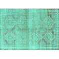 thumbnail image 1 of Ahgly Company Indoor Rectangle Persian Turquoise Blue Traditional Area Rugs, 8' x 12', 1 of 4