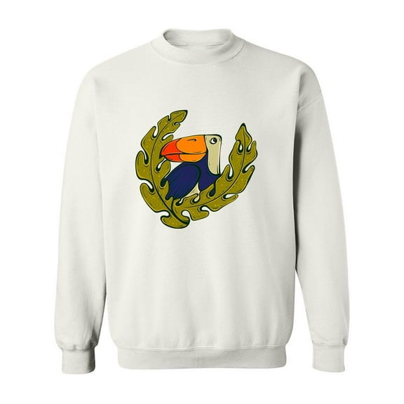 Tropical Blue Toucan Design Sweatshirt Men -Image by Shutterstock, Male XX-Large
