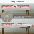 thumbnail image 5 of Yuyamidu Snowman Bench Cover for Dining Table Cute Bench Covers Slipcover with Elastic Edge Easy to Install Rectangle Seat Protector Gift for Holiday, 5 of 8