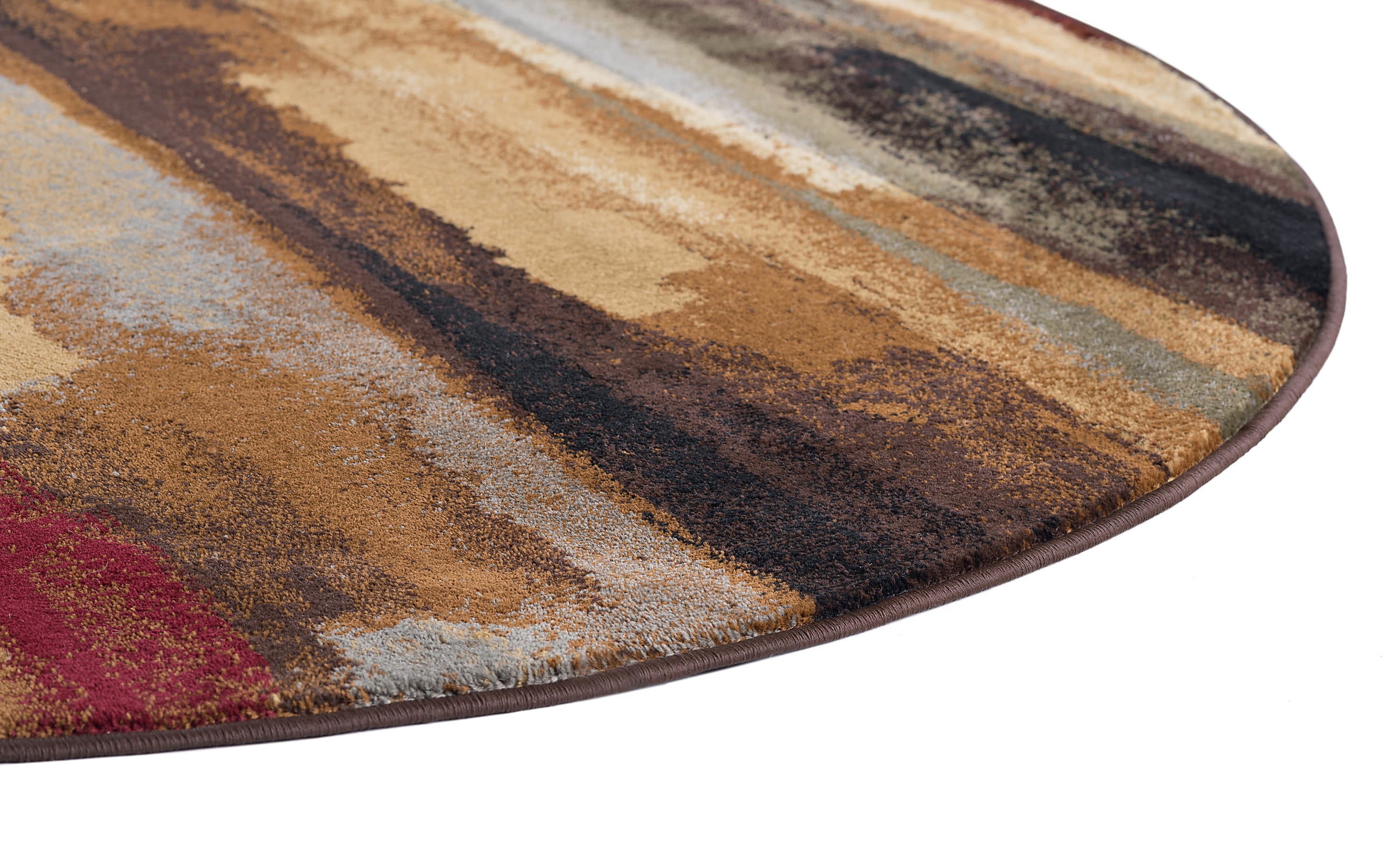 Festival Contemporary 8' Round Multi-Color Polypropylene Indoor Area Rug