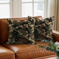 thumbnail image 3 of Vintage Fascination Throw Pillow Cover Abstract Art Dark Green Modern Cotton Linen Cushion Cover Throw Pillow Case with Invisible Zipper for Couch Sofa Bed Chair Car 20x20 Inch, 3 of 9
