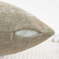 thumbnail image 3 of Throw Pillow Covers Decorative 22 X 22 Inches Pack of 2 Cozy Chenille Cushion Cases for Couch Sofa Bed Living Room Home Light Taupe, 3 of 5
