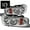 Ultra Shine Sterling Chrome Plated Housing, variant on AKKON - For Dodge Ram 1500/2500/3500 Sport Clear Dual LED Ring Projector Replacement Headlights Left/Right