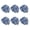 Blue silver, variant on 6-Pack Cheerleading Pom Poms, Metallic Pom Poms Bulk with Handles, Plastic Sports Pom Poms for Cheer, Dance & Parties
