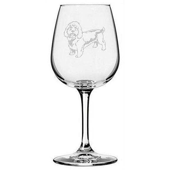 Petit Basset Griffon Vendeen Dog Themed Etched 12.75oz Libbey Wine Glass