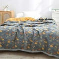 thumbnail image 3 of GinkgoLeaf Pattern Cotton Reversible Quilt - Ultra Soft Lightweight Breathable Ginkgo Leaf Pattern Quilt,Air Conditioning Quilt - Queen and King Size Bedding (90" W X 98" L), 3 of 9