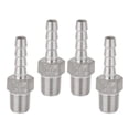 thumbnail image 1 of 4 Piezas 1/8 "x 6 Mm Acero Inoxidable Rosca Macho Conexión De Tubería Conector De Cola, 1 of 6