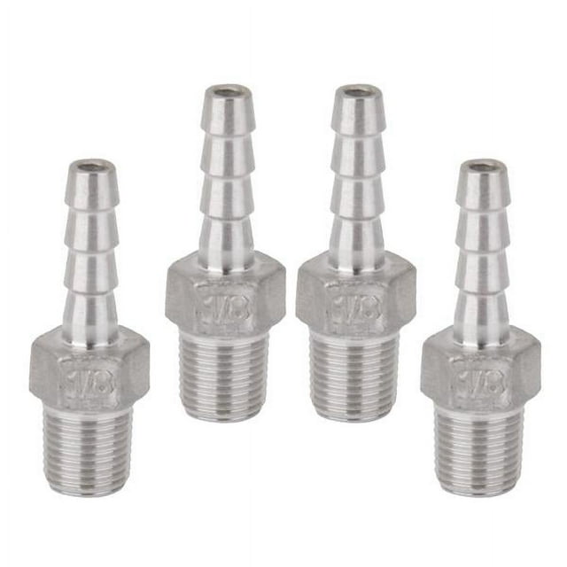 4 Piezas 1/8 "x 6 Mm Acero Inoxidable Rosca Macho Conexión De Tubería Conector De Cola