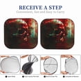 thumbnail image 5 of KLL Red Dark Skull Abstract Windshield Sun Shade 2-Piece Foldable Car Front Window Sunshade for Most Sedans SUV Truck- Large, 5 of 5