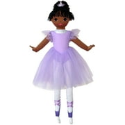 Anico Well Made Play Doll for Children La Bella Ballerina, African American, 36" Tall, Lavender
