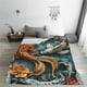 thumbnail image 5 of Fotbe Colorful Koi Fish Art Manta de Franela Acolchonada con Estampado, Súper Suave y Esponjosa, Extra Grande para Sofá, Cama, Uso Todo el Año-60"x50", 5 of 7