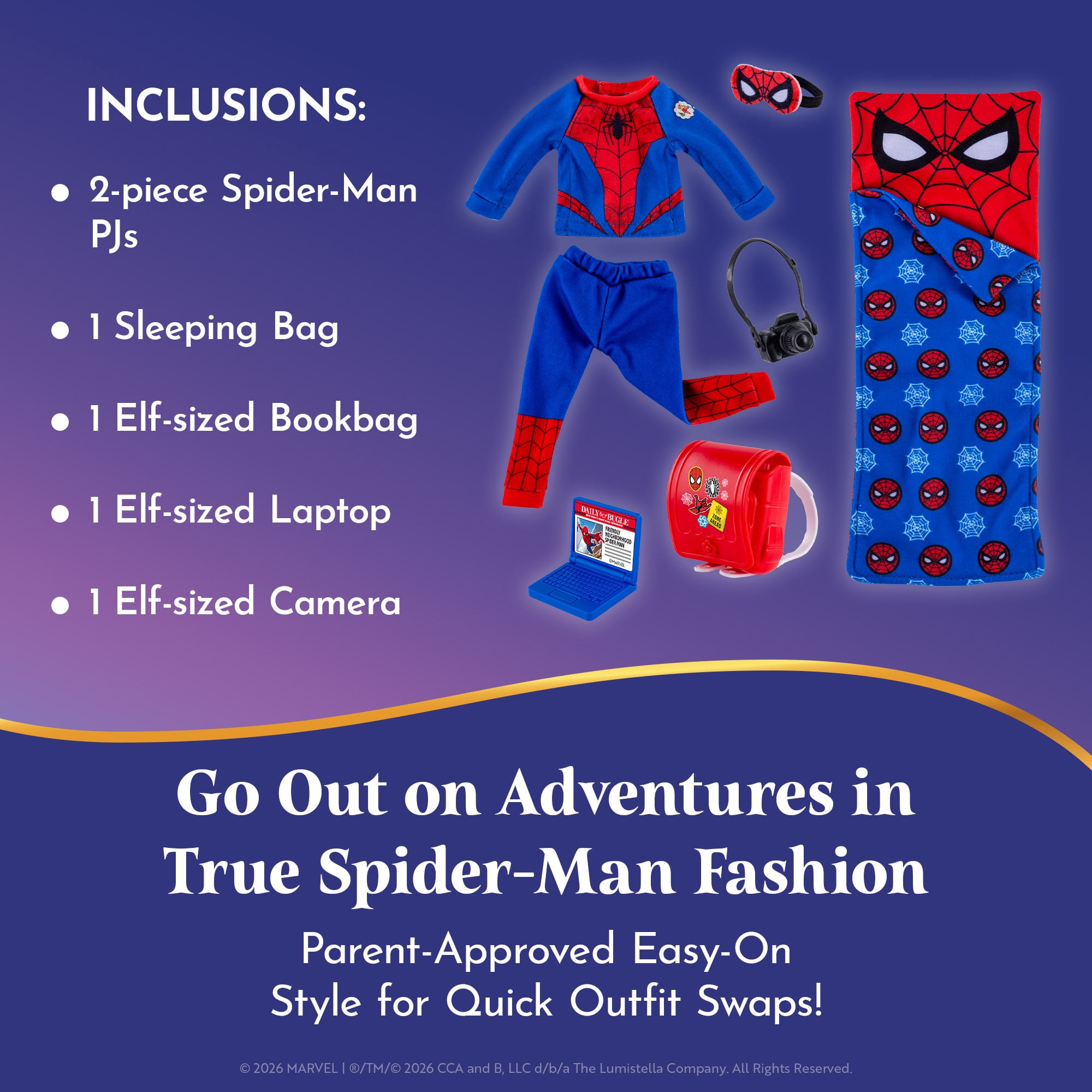 The Elf on the Shelf Marvel Spider-Man Elf Saves the Day Sleep Set - Scout Elf Not Included