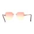 thumbnail image 2 of Womens Geometric Butterfly Rimless Oceanic Lens Chic Sunglasses Gold Red Orange, 2 of 4