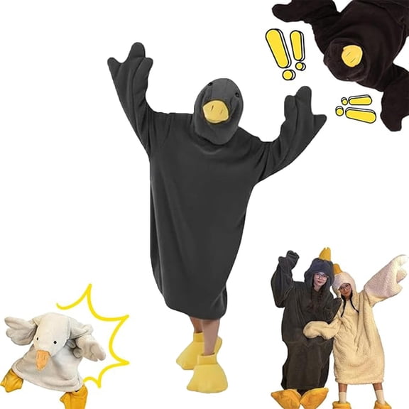 Goose Onesie,Adult Cozy Pajamas, Snuggle Goose Onesie Blanket Sleepwear With Feet