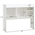 thumbnail image 3 of Desktop Bookshelf, Wooden Desk Storage Hutch with 6 Shelves for Computer Desk, 3-Tier Desktop Display Organizer Rack for Office Home, 3 of 6